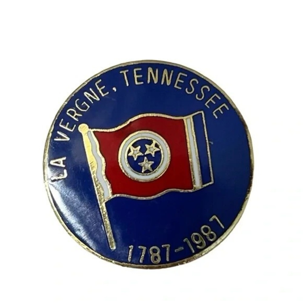 La Vergne Tennessee 1787-1987 Vintage Lapel Vest Hat Pin A5